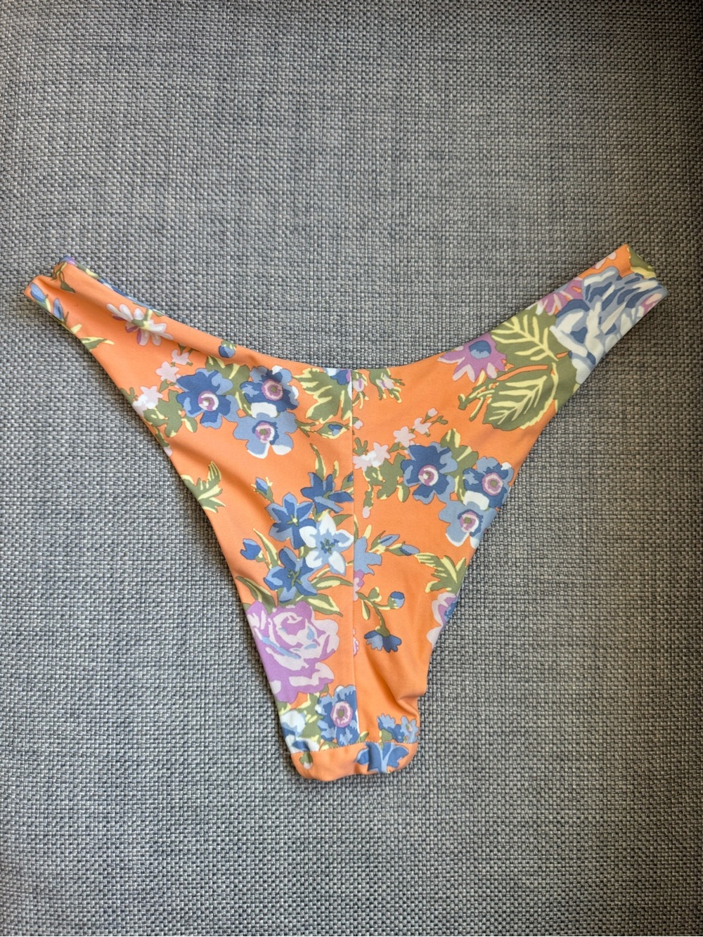 S Aerie Printed Ruffle Scoop Bikini Two Piece Matching Set Apricot Wash Swimsuit - Picture 8 of 12